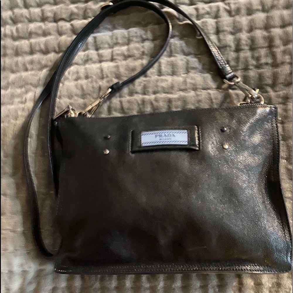 Black Prada cross body bag